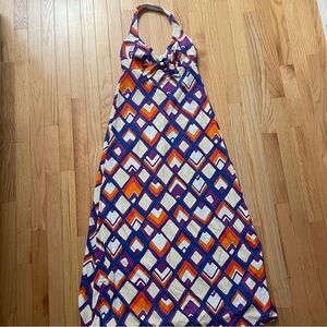 Elizabeth Stewart Multicolor Printed Halter Dress